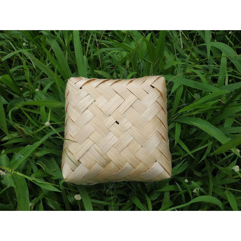 besek bambu 10x10/wadah makanan/besek nasi/besek bambu murah