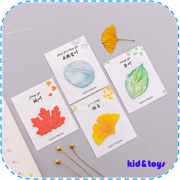 

Kertas Label Note Stiker Kertar Sticker Memo Tempel Kertas Bentuk Daun Pembatas Buku