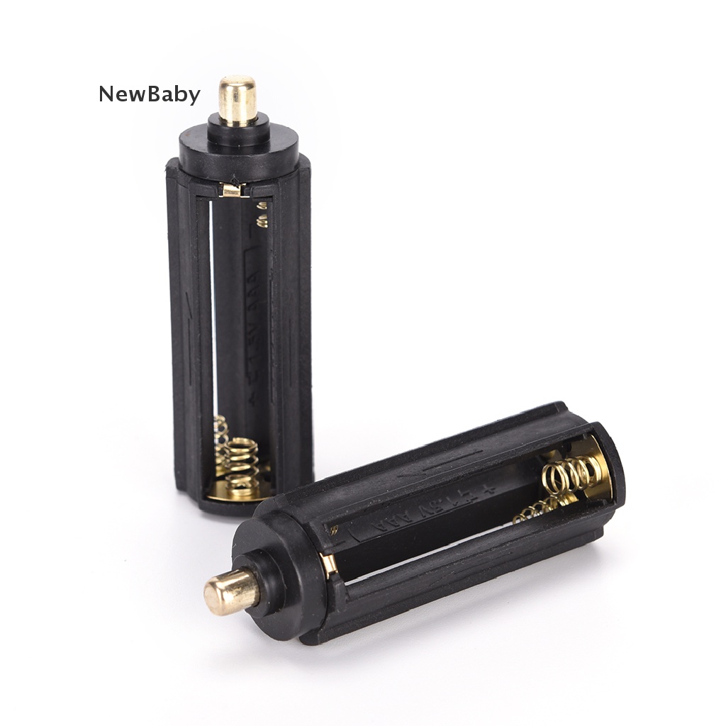 NewBaby 2PCS Plastical Battery Holder Box Case 3 AAA To 18650 Battery ConverterHot Sale ID