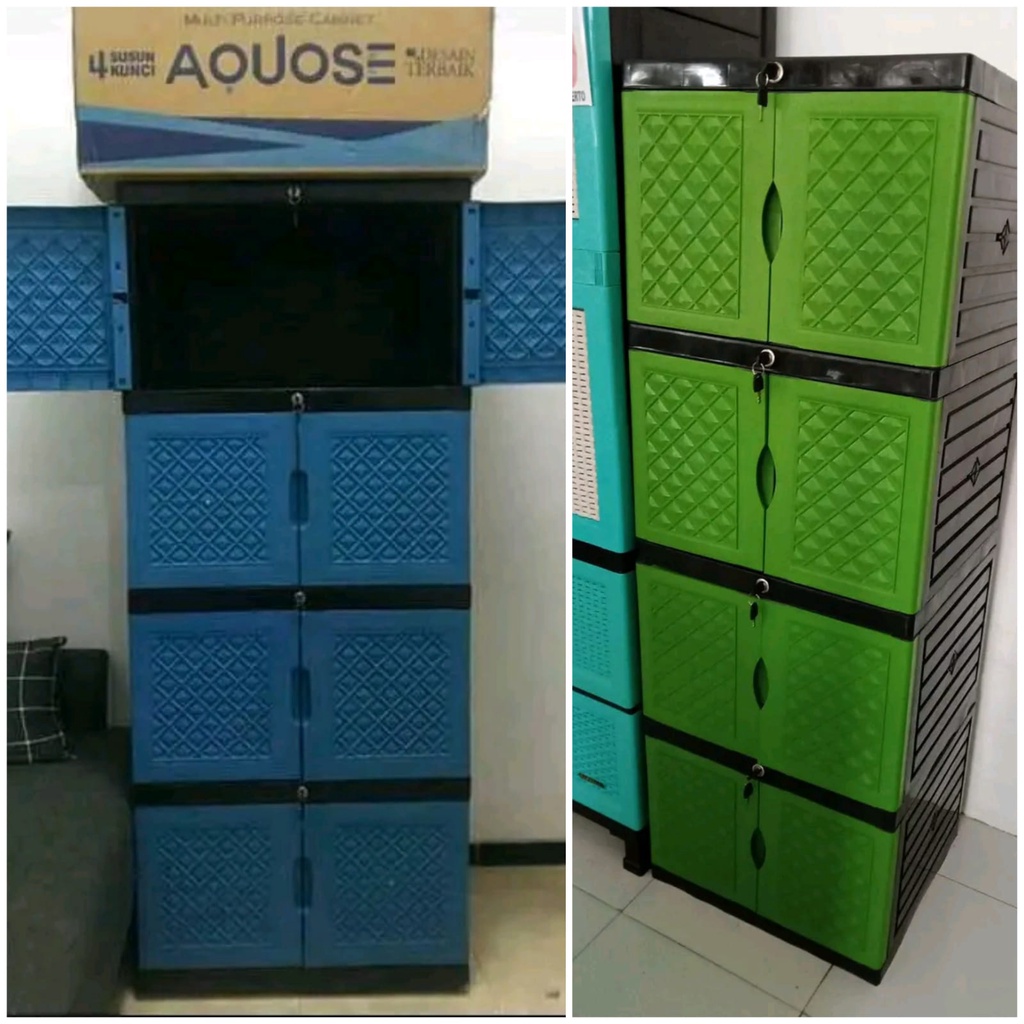 LEMARI AQUOSE 4 PINTU DENGAN 4 KUNCI LEMARI