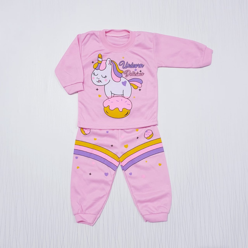 Piyama Anak  ukuran 3 - 12 Bulan / Baju Tidur Anak / Setelan Baju Tidur Panjang / Baby Alicia