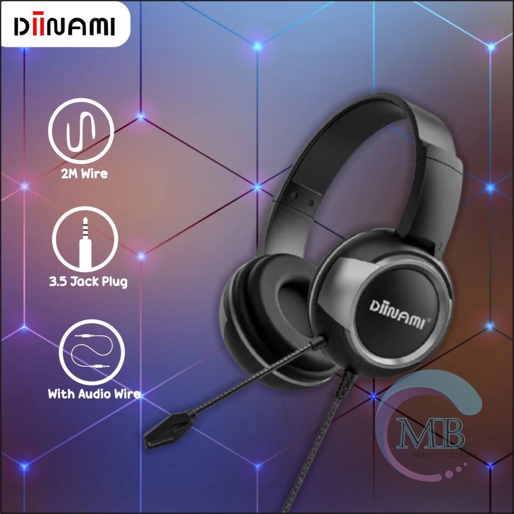 Headset Gaming Headphone Gaming DIINAMI DI99 SUPER EXTRA BASS GAMER WEAPON SUPER BUTTUN GARANSI 1BULAN MB2901