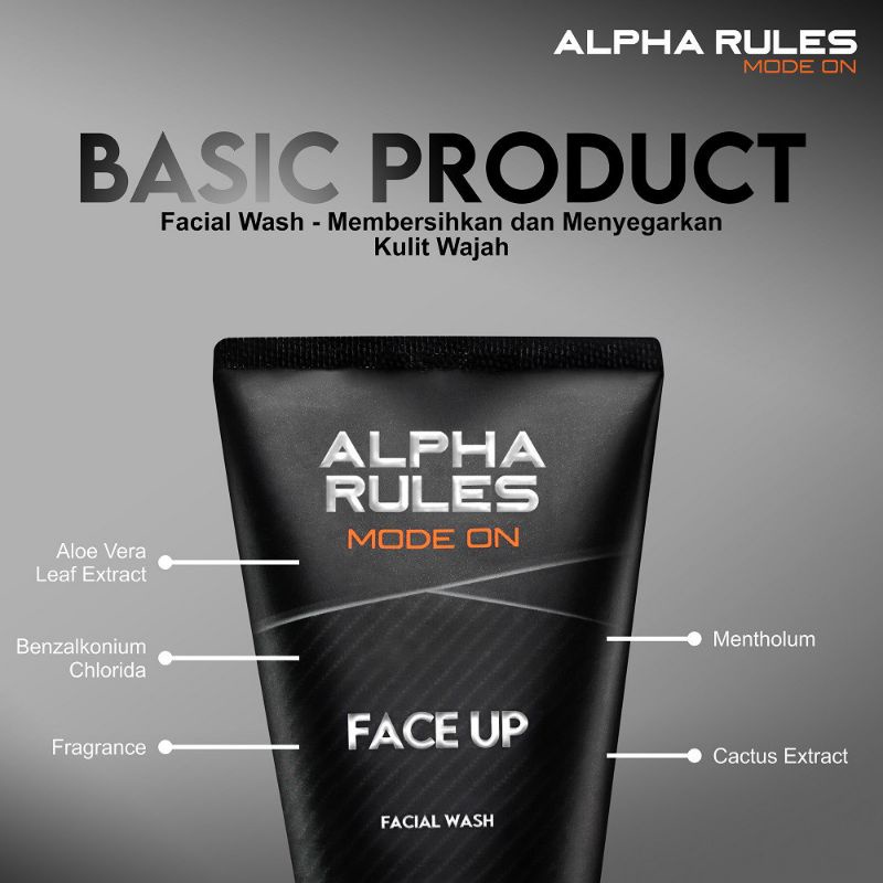 ALPHA RULES FACE UP FACIAL WASH