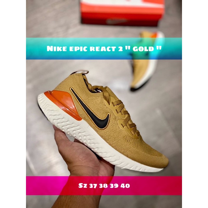 SEPATU NIKE - NIKE EPIC REACT 2 " GOLD " - SEPATU OLAHRAGA WANITA - SEPATU RUNNING WANITA NIKE