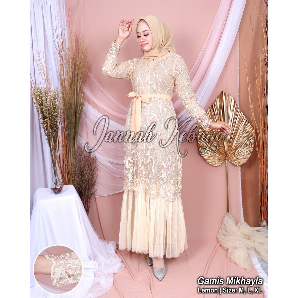 Gamis Wanita Muslim Tulle Mikhayla