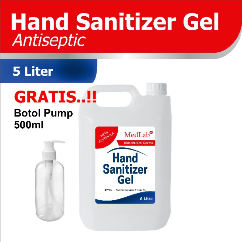 HAND SANITIZER GEL MEDLAB 5 liter | Shopee Indonesia
