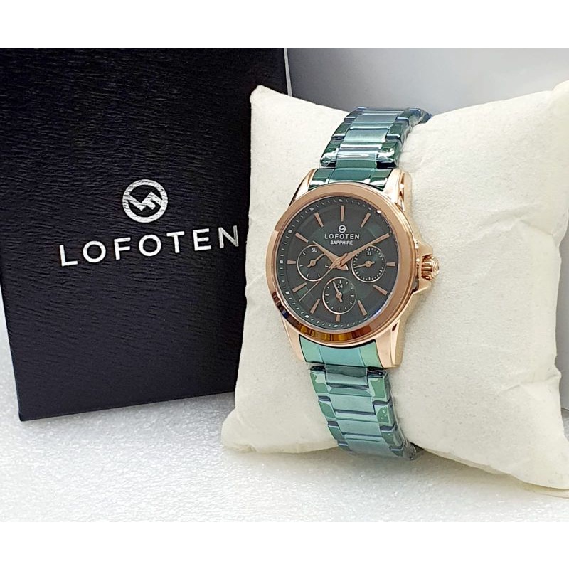 Jam Tangan Wanita Lofoten 2311 SH Chrono Aktif Kaca Sapphire Original