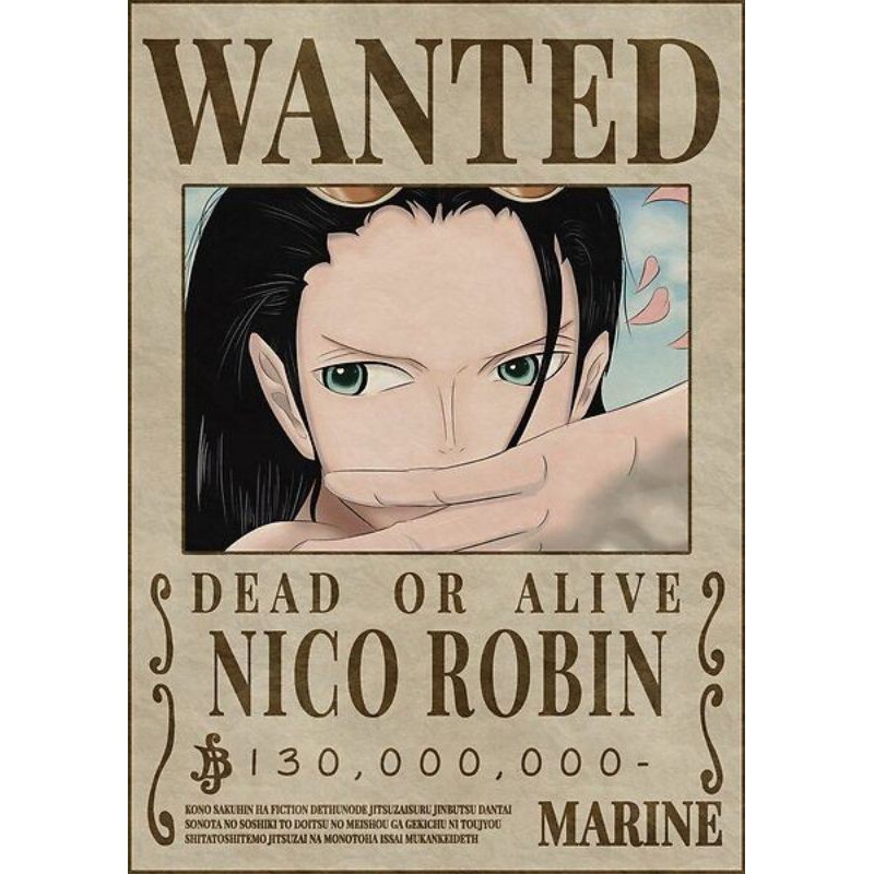 [BAYAR DITEMPAT] 1 Set Poster dan satuan Wanted One Piece-2
