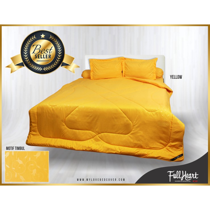 SPREI POLOS FULL HEART MY LOVE " YELLOW " SINGLE 120x200