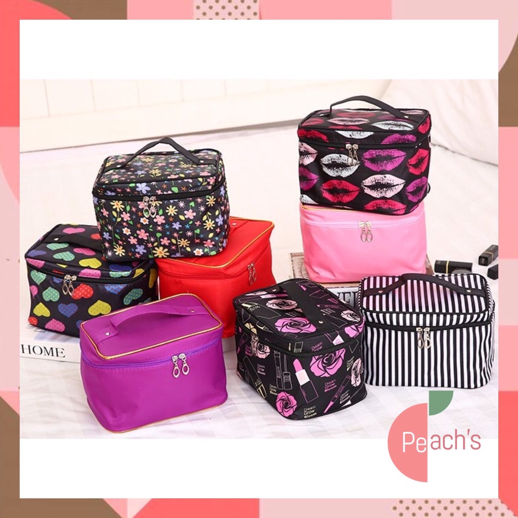 PEACH (UK BESAR) Tas Kosmetik Motif / Tas Multi Fungsi / Bag Travel Make up K502