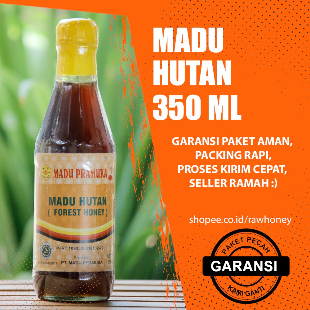 

Madu Hutan Lebah Liar Pramuka 350ml - Forest Honey - Madu Asli Murni Alami - Natural Raw Honey