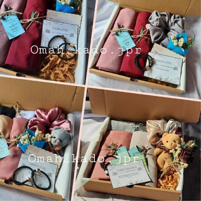 

Hampers Hijab/Souvenir/ Giftbox/ Kado Nikahan Kado Wisuda Kado Ulang Tahun