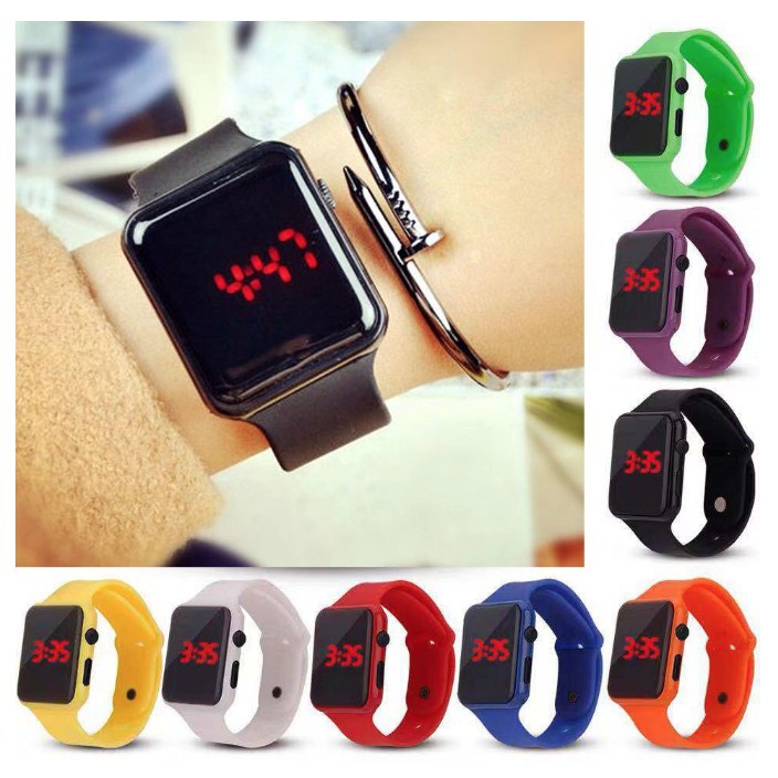 ✅COD [BBS] Jam Tangan Led Wanita Pria Rubber Digital Watch Murah Berkualitas