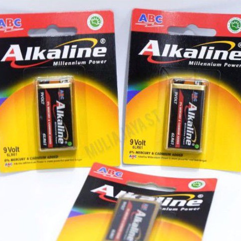 Alkaline 9 Volt Baterai Alkaline kotak