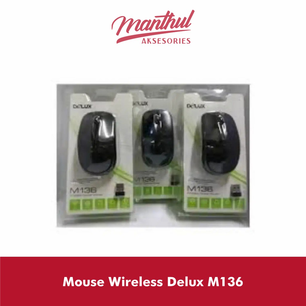 Mouse Wireless Delux M136 Optical Wireless Mouse