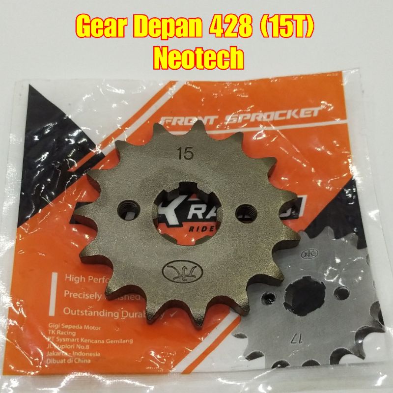 TK Racing Gear Depan 428 Mega Pro Tiger CB150 R CBR 150 Verza GTR 150 Sonic New CRF150 13T 14T 15T 16T-428-15T