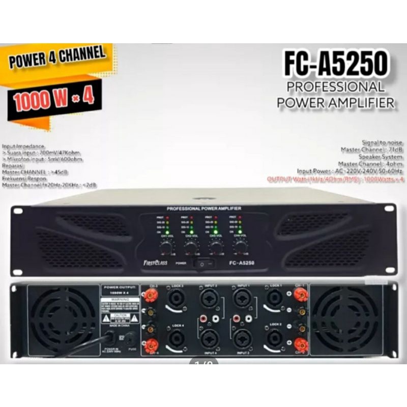 Power amplifier 4ch Firstclass FC A5250 original Fc a5250(4ch)