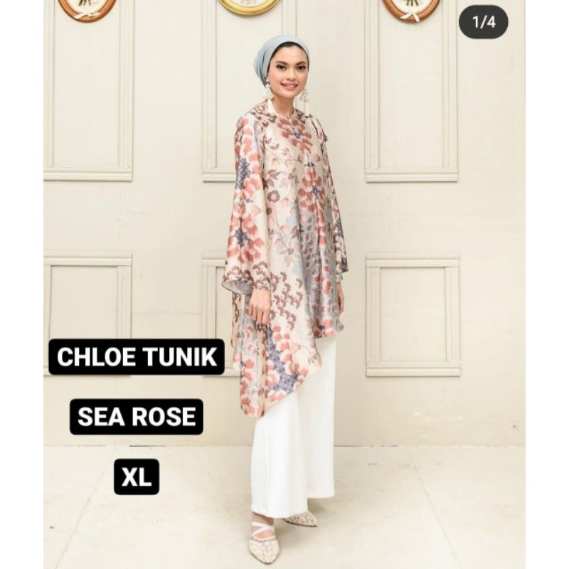 CHLOE TUNIK SEA ROSE WEARING KLAMBY