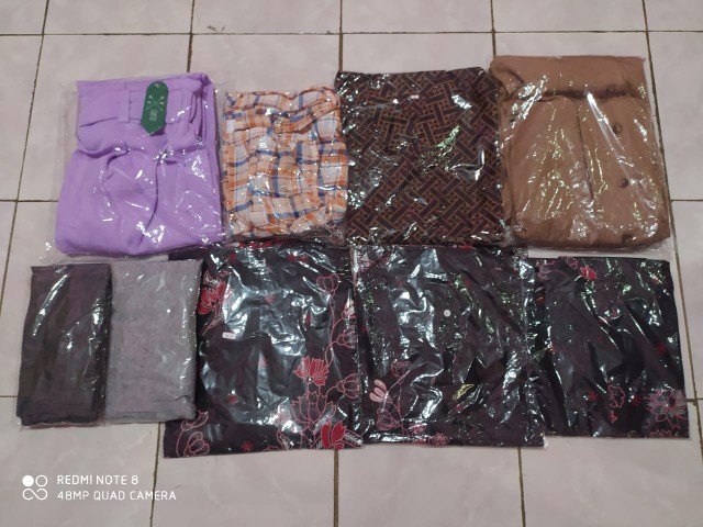 Bswart Batik Hrb026 Kenongo Hem Pendek Padi Pekalongan M L Xl Batik Pria Murah Modern Grosir