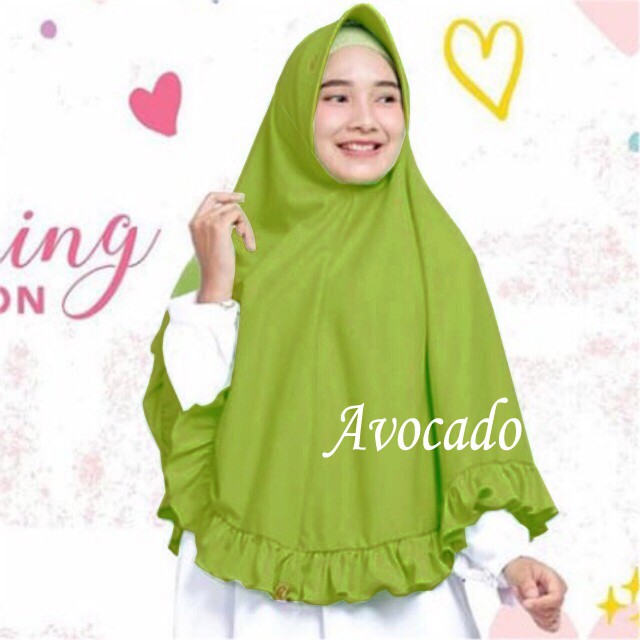 Hijab Instan Adzriah Variasi Rempel Bahan Jersey - Jilbab Syari Sopan - Khimar Jumbo Rempel-1