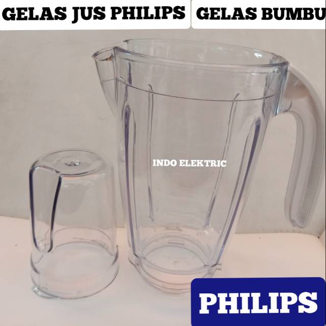 GELAS JUS +GELAS BUMBU BLENDER PHILIPS TIPE HR 2061/2071 HR 2116/2115