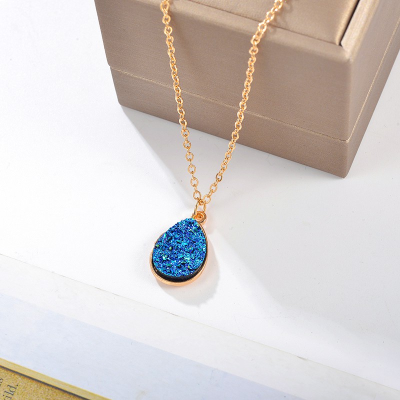 Kalung Necklace Women Korea Simple Water Drop Pendant Fashion Kalung Cluster Manis