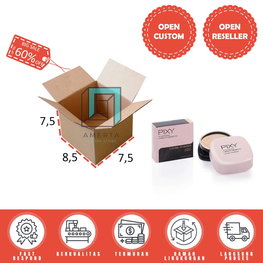 

Kardus 8.5x7.5x7.5 cm | Kardus Polos | Kardus Box Polos | Karton Packing