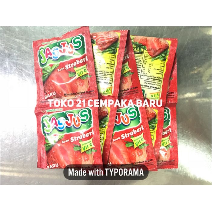 

JasJus STROBERI 1 RENCENG isi 10 SACHET | Minuman Jas Jus STRAWBERRY