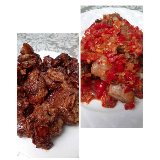

Ukuran 1000 gr Iga Bakar & Iga Balado