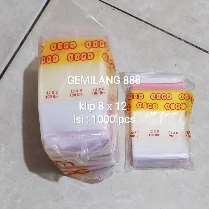 Plastik Klip uk 8x12 (1000pcs), plastik obat, plastik klip sambel