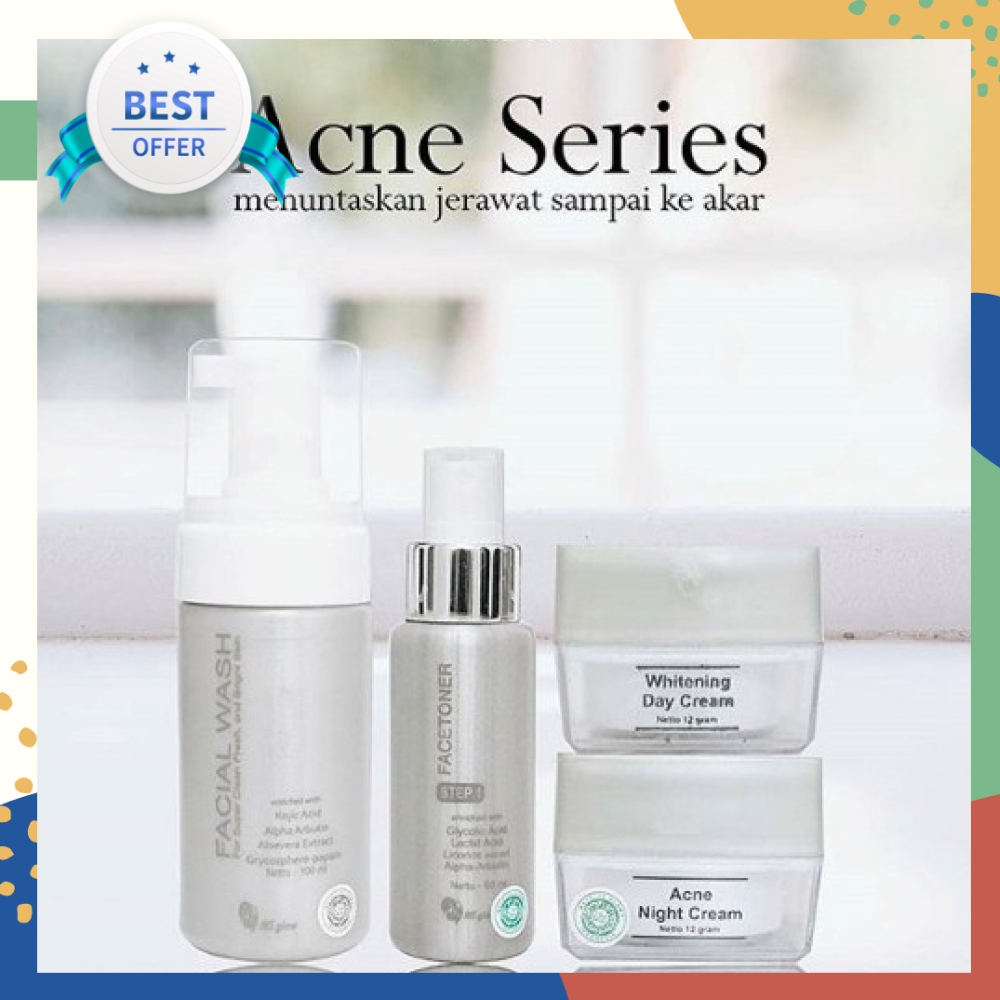 BISA COD - Paket MS GLOW Acne Series NEW PACKAGING untuk Kulit Berjerawat dan Berminyak