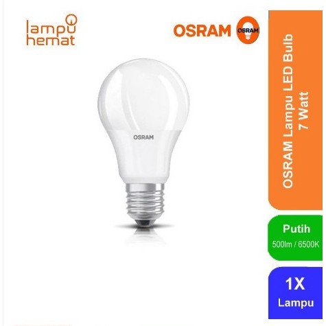 ⚠️⚠️ BELI 4 GRATIS 1 ‼⚠️⚠️ Lampu OSRAM Ledvance Bohlam LED 7 Watt (Pengganti Bohlam Pijar 60 Watt)