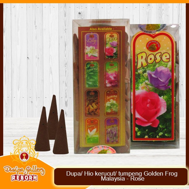 Dupa/ Hio kerucut/ tumpeng Golden Frog Malaysia - Rose