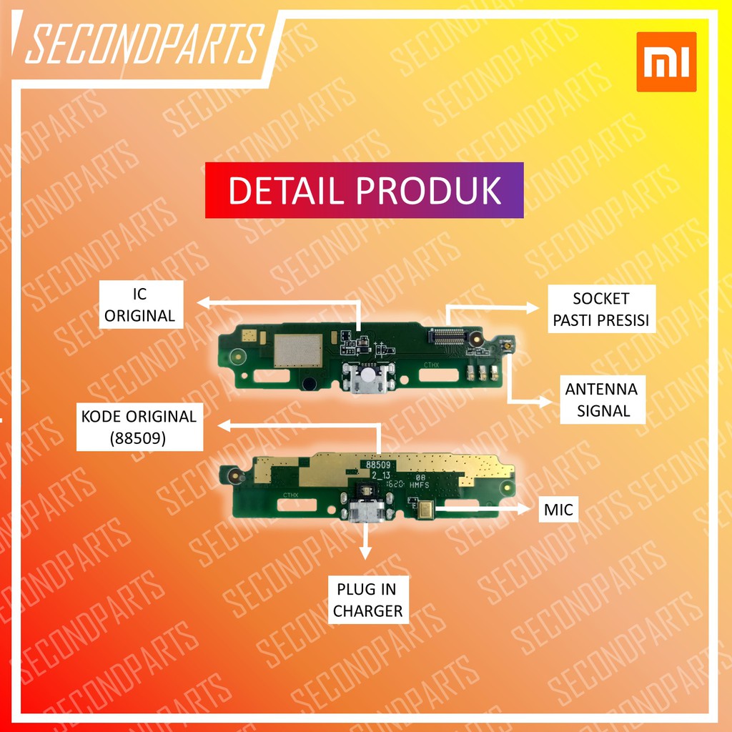 KONEKTOR CHARGER PAPAN MIC PLUG IN XIAOMI REDMI 3 / REDMI 3 PRO ORIGINAL COPOTAN