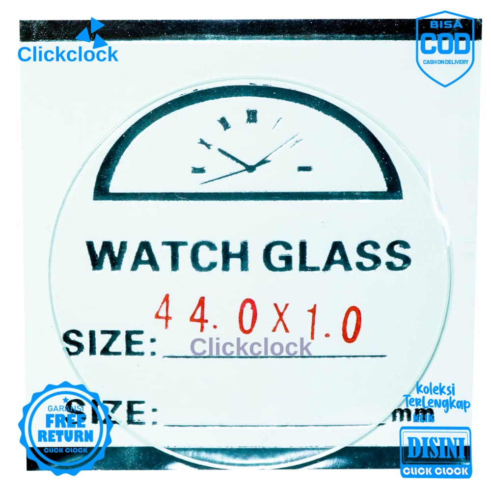 Kaca Jam Kaca Bahan Watch Glass PNC-440 Bagus 4,4 cm