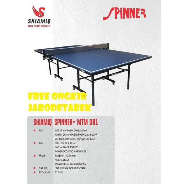 Meja Tenis Shiamiq Spinner