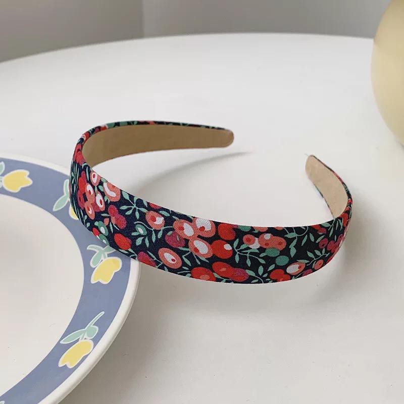 LDS Bando B15 Motif Bunga/Korea Style Headband Solid Color Flower Pattern Lattice Hairband