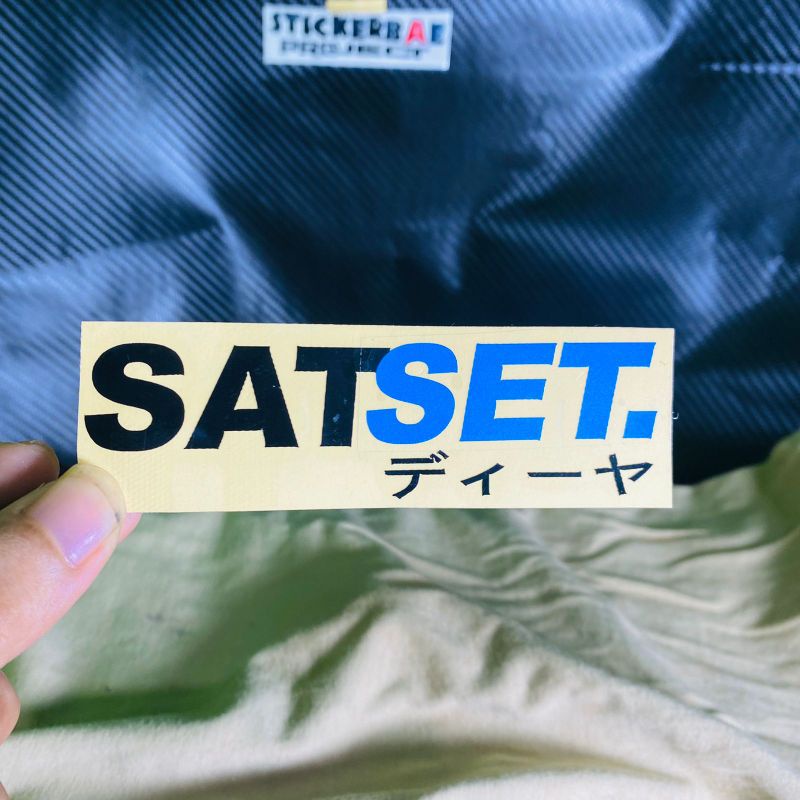 Satset sticker cutting kanji sat set