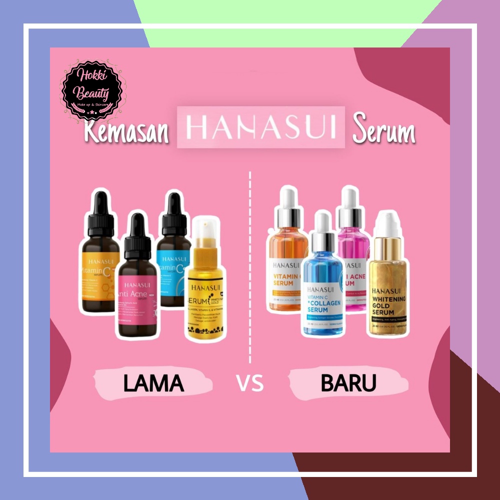 ORIGINAL Hanasui Serum Wajah Vitamin C / Collagen / Anti Acne / Whitening Gold 20 ML