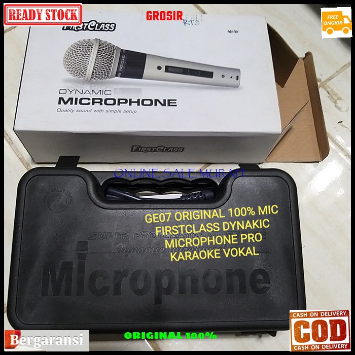 G07 First class Mic kabel dynamic G07 Microphone besi metal profesional original first class pro sing cable karaoke vocal audio sound mik pengeras suara mikrophone  Bisa buat segala jenis audio sound  GARANSI 100% UANG KEMBALI JIKA TERBUKTI TIDAK ORIGINAL