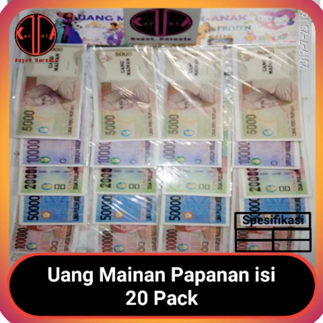 Uang Mainan Papanan isi 20 pack