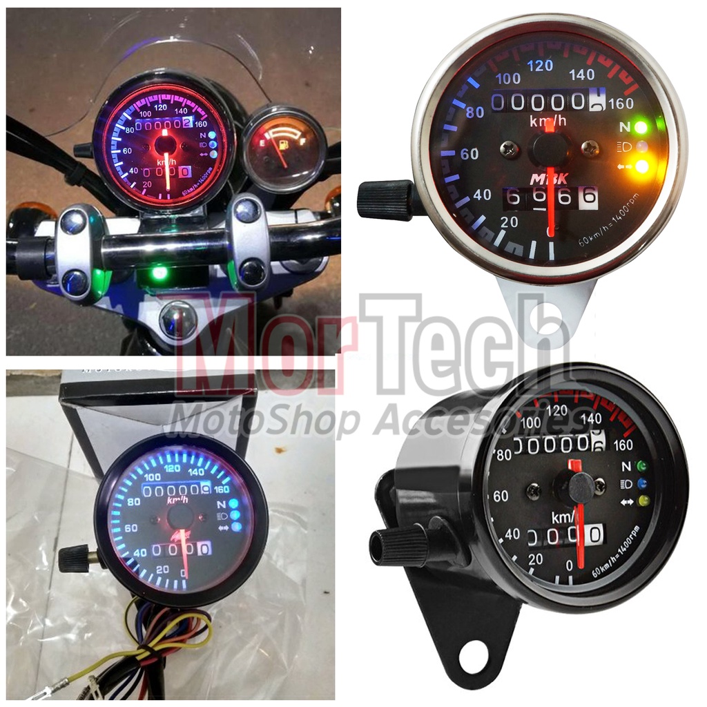 Kilometer Speedometer Jarum Indikator Odometer Tripmeter Motor Custom Classic CB Japstyle C70 Cafe r