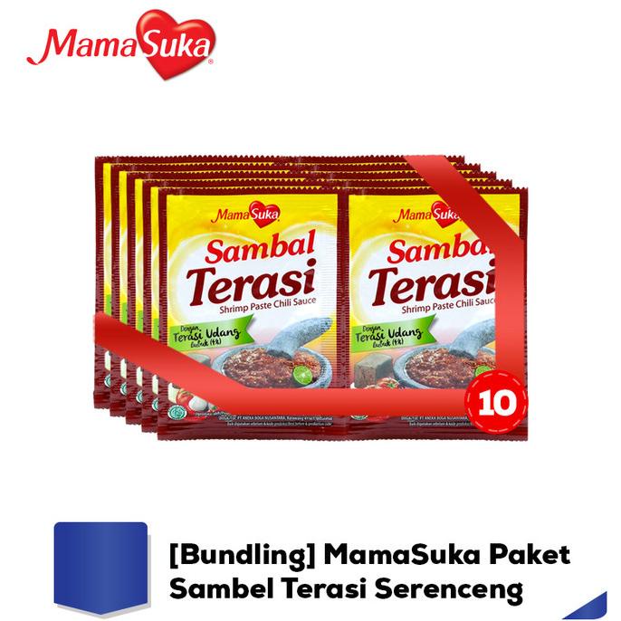 

[Bundling] MamaSuka Paket Sambel Terasi Serenceng isi 10 pcs