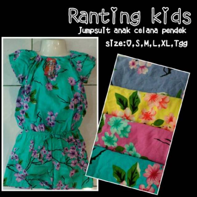 [PUSAT GROSIR KULAKAN] JUMPSUIT ANAK BALI ADA 6 SIZE / O S M L XL TGG / ECER DAN GROSIR