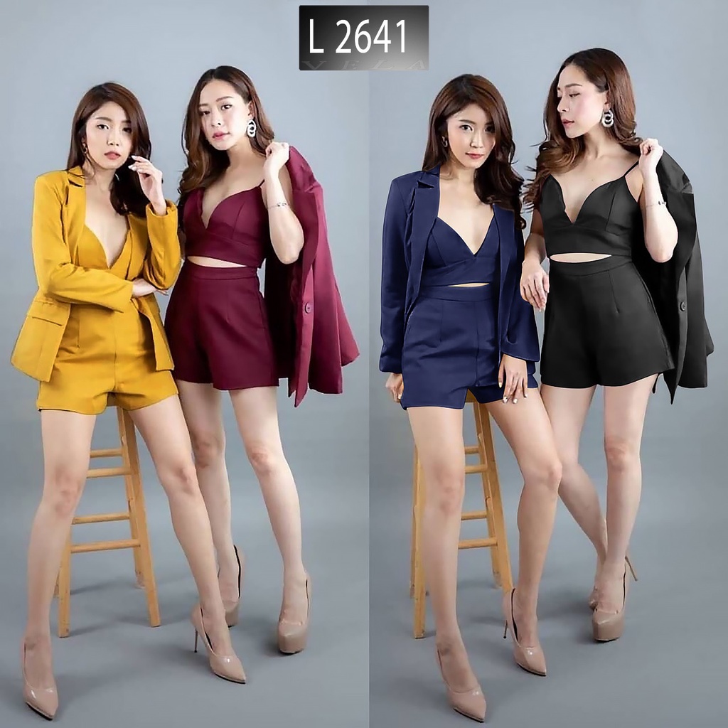 Joanne Fashion | Setelan Blazer Wanita Scuba Premium | One Set Wanita | Stelan Wanita Terbaru Modern