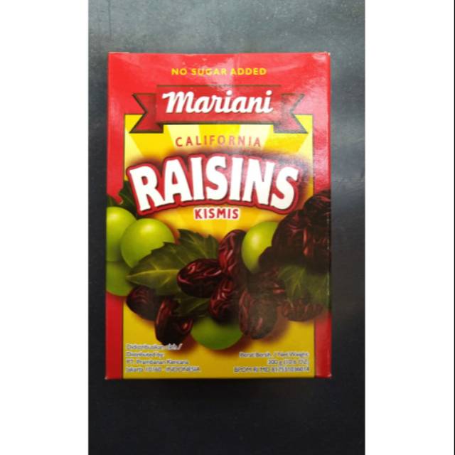 

Mariani California raisin no sugar added 300gr