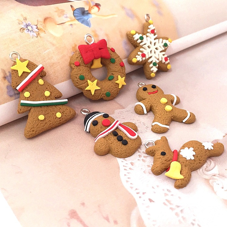 [ 6Pcs   Gingerbread Xmas Pendant Ornaments Home Decoration Products ]