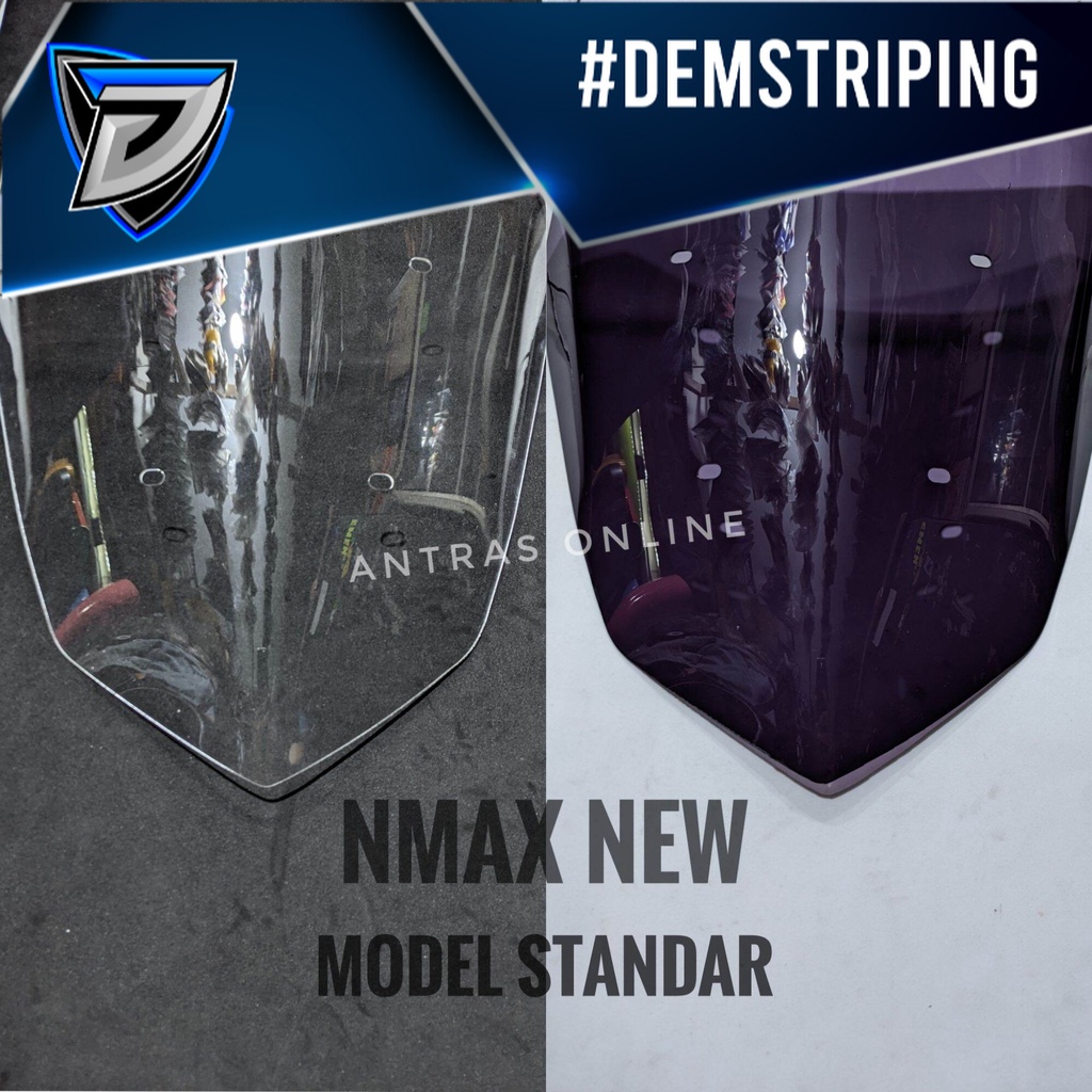 visor nmax new 2020 2021 2022 model standar bening dan smoke - windshield
