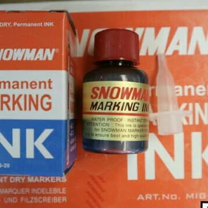 

NEW. ISI TINTA REFFIL SPIDOL RED (MERAH) PERMANENT SNOWMAN GROSIR TERMURAH