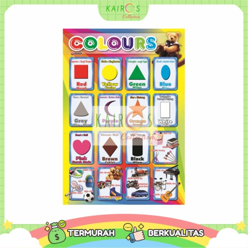 Poster Edukasi Anak Belajar Warna (Colours)